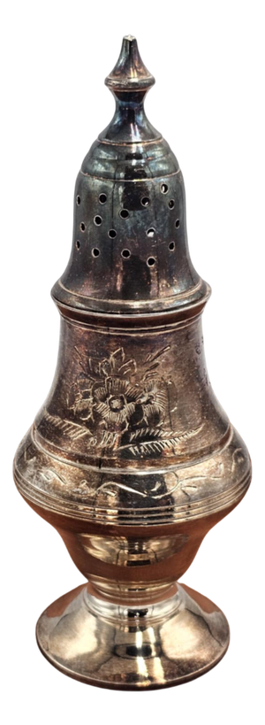 Antique Plated Pepper or Salt Container, 1890s