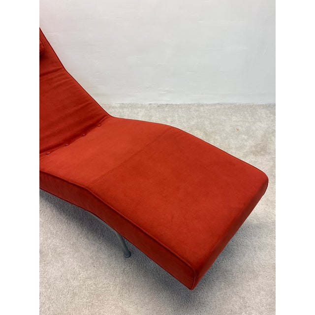 Burnt orange chaise sale