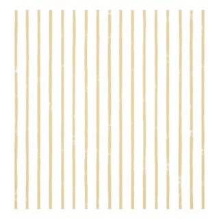 Schumacher Springs Stripe Wallcovering in Yellow For Sale