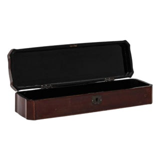 20th Century Asian Wooden Box with Handcrafted Gold Details For Sale