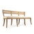 Carvell Cane Back Bench - Natural Linen / Oak Frame For Sale - Image 4 of 4