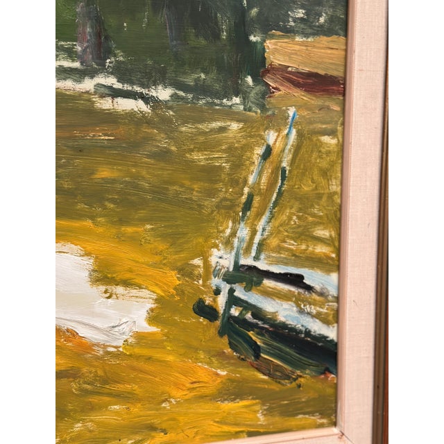 H. Wagnstedt, Landscape, 1950s, Oil Painting on Panel, Framed For Sale - Image 8 of 15