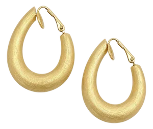 Late 20th Century Pair of 14k Yellow Gold Clip-on Earrings