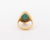 Vintage Modernist 14k Yellow Gold Turquoise Diamond Ring For Sale In New York - Image 6 of 7
