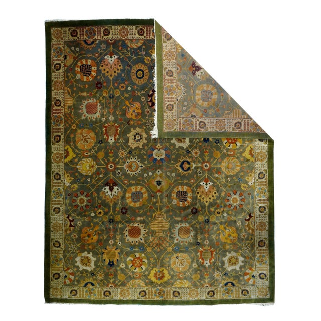 Antique Tabriz Rug 9'7'' x 11'11''. The enormous output of carpets and scatters in virtually every style: medallion,...