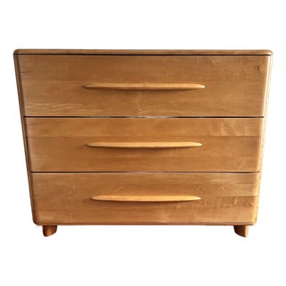 1950s Mid-Century Heywood Wakefield Dresser 3 Drawer Refinished, Attributed For Sale