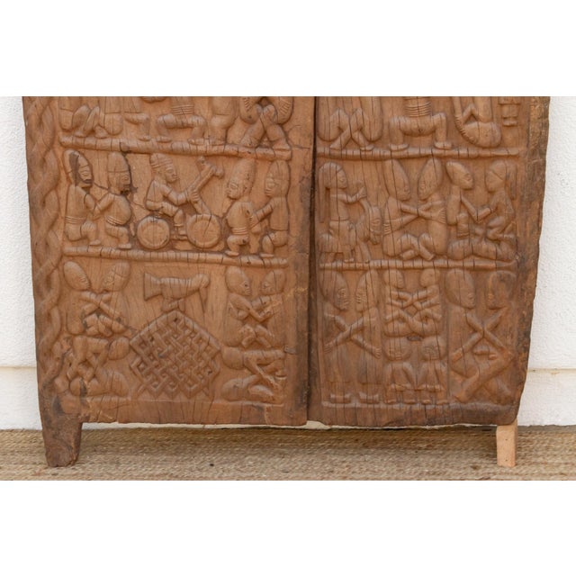 Early 20th Century Grand Finely Carved Yoruba Panel Palace Door For Sale - Image 5 of 7