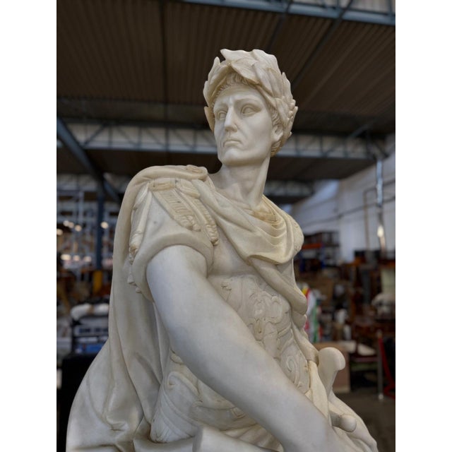 Large Classical Marble Warrior Figures, Late 20th Century, Set of 2 For Sale - Image 5 of 14