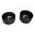 1980s Glazed Black Seto Art Pottery Matcha Tea Bowls For Sale