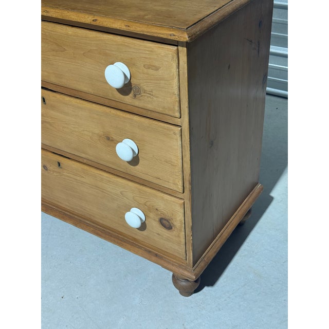 Antique Pine Three Drawers - Chest of Drawers From England For Sale - Image 4 of 18