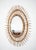 French Mid-Century Sunburst or Starburst Mirror of Bamboo & Rattan (Dia 27 3/8) For Sale - Image 4 of 11