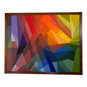 Framed Mid-Century Modern Abstract Painting