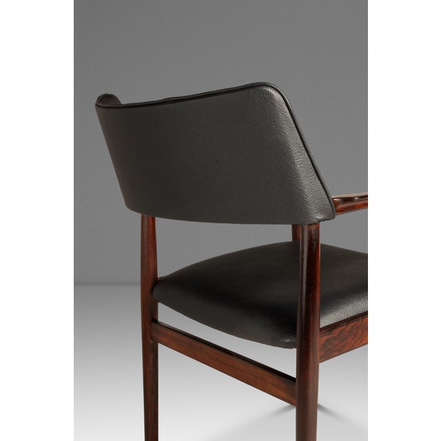 Set of Two (2) MCM Danish Modern Armchairs in Rosewood & Leather by Erik Wørts for Soro Stolefabrik, Denmark, C. 1960's For Sale - Image 13 of 18