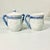 1980s Vintage Chippendale Hollywood Regency French Blue Ribbon & Bow Creamer and Covered Sugar Bowl - 2 Piece Set, After Fitz & Floyd For Sale - Image 9 of 13