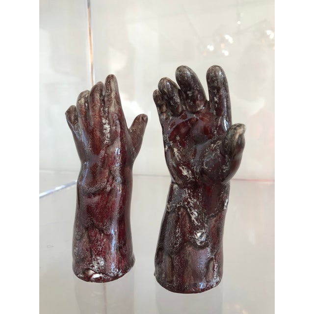 Purple Porcelain Hand Models - Pair For Sale - Image 12 of 12
