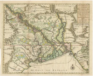 Map of Bengal by van der Aa after Valentijn, 1726