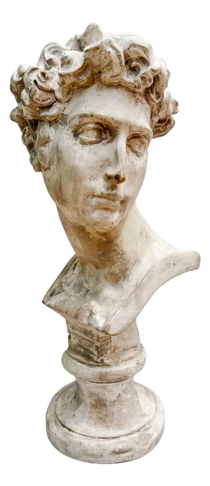 Large Vintage Reproduction of Michelangelo’s David Pedestal Bust
