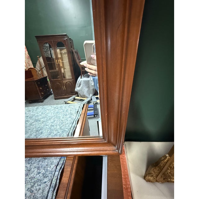 Wood Vintage Henkel Harris Mahogany Wall Mirror For Sale - Image 7 of 9