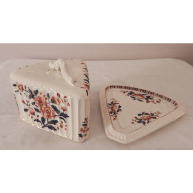 Victorian 1890 English Earthenware Forest Floral Cheese Butter Keeper For Sale - Image 4 of 9