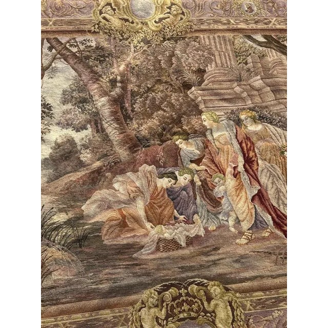 Vintage French Needlepoint Tapestry, 1950s For Sale - Image 14 of 18