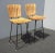 Vintage Mid Century Modern Wood Slats Counter Stool Height ~ Barstools Beautiful Pair, solid and firm construction....