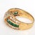 Metal 80s Vintage Tiffany & Co Ring Emerald Diamond Sz 6 18k Yellow Gold Signed For Sale - Image 7 of 7