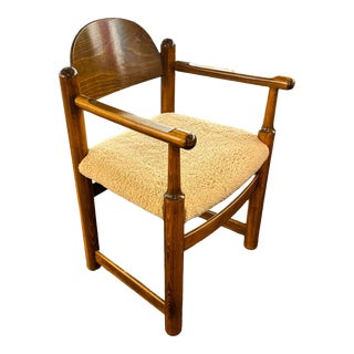 Mid Century Design Chair - Sheepskin Seat For Sale