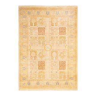 Mogul Hand-Knotted Area Rug - Ivory, 4' 2" x 5' 9" For Sale