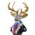 Contemporary Deer Figure, Bronze on Marble Base For Sale - Image 3 of 4