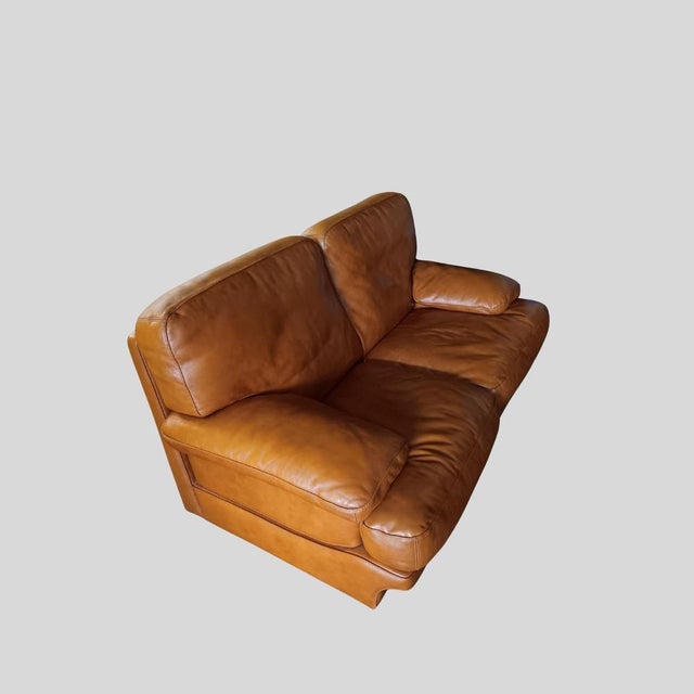 Vintage Italian Leather Sofa from Formaflex, 1970s, Set of 2 For Sale - Image 10 of 14