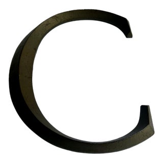 Antique Bronze Letter "C" Hanging Wall Signage For Sale