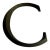 Antique Bronze Letter "C" Hanging Wall Signage For Sale