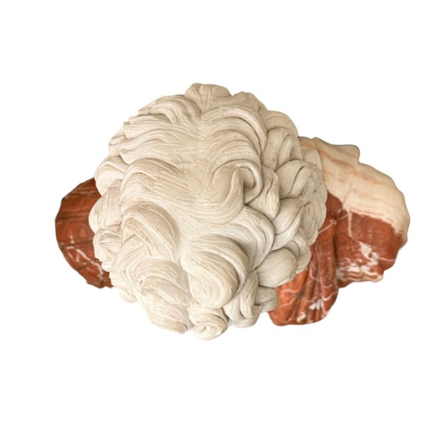 Mid 20th Century Italian Multicolor Marble Bust of Ancient Philosopher Aristotle. 20th Century. For Sale - Image 5 of 8