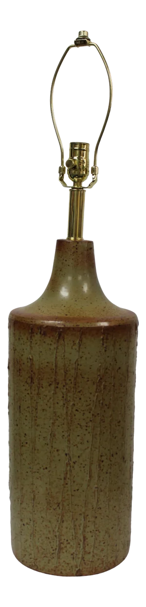 1960s Mid-Century Modern Brown and Green Ceramic David Cressey Lamp
