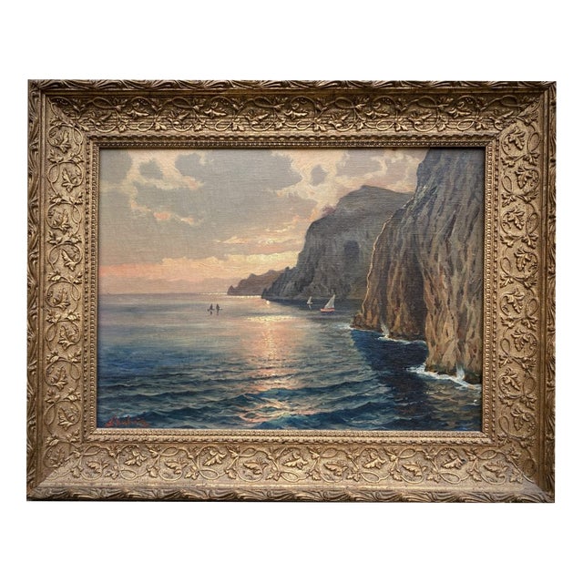 European School, View of Capri, 1920s, Oil on Canvas For Sale