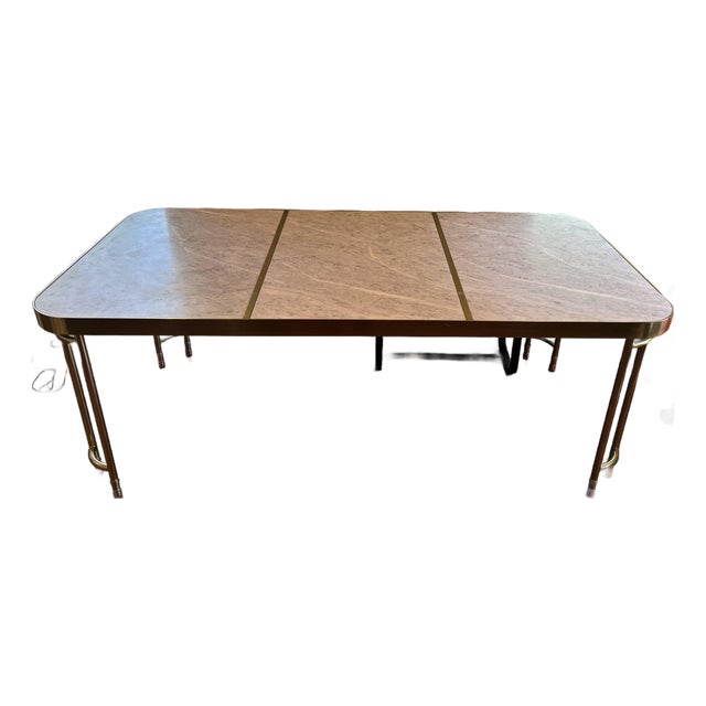Bethan Gray for Anthropologie Strike Collection Carrara Marble & Brass Dining Table For Sale