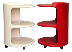 Space Age Trolleys or Nightstands, 1970s, Set of 2