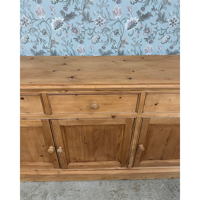 Light Yellow Vintage Sideboard in Pine, 1970s For Sale - Image 8 of 17