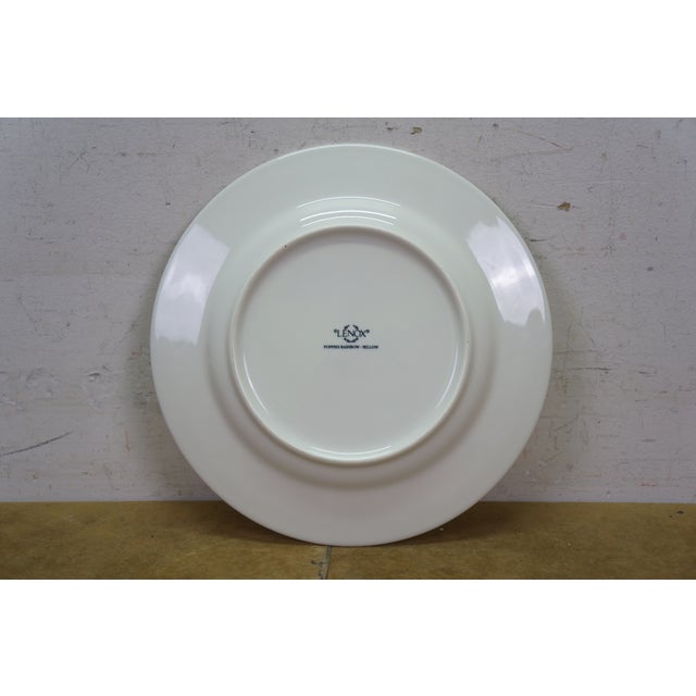 Vintage Lenox Yellow Poppies Rainbow Porcelain Dinner Plates Dinnerware - 7 pcs For Sale - Image 11 of 11