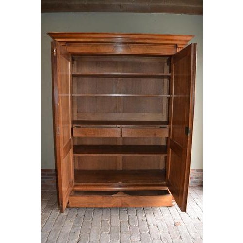 19th-century Dutch cherrywood cabinet. Completely removable. Height: 211 cm. Width: 161 cm. Depth: 65 cm. Height-...