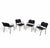 Black Black Upholstery Castiglietta Dining Chairs by Castiglioni for Zanotta, Italy, 1960s, Set of 4 For Sale - Image 8 of 18