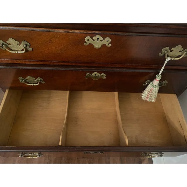 1930s Chippendale Mahogany Tall Chest — W. & J. Sloane Master Craftsmen For Sale - Image 9 of 11