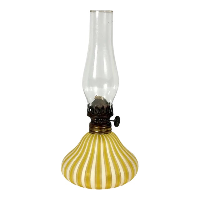 1930s Murano DeVilbiss Perfume Bottle Miniature Oil Lamp Marriage For Sale