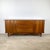 Mid-Century Modern Vintage Mid-Century Modern Walnut Dresser With Sculpted Wood Pulls and Mirror For Sale - Image 3 of 12