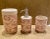 Labrazel 3 piece Toile Bathroom Set in Red Toile. Made in Italy. This SET includes a Soap Dispenser, Cup and Cotton Jar....