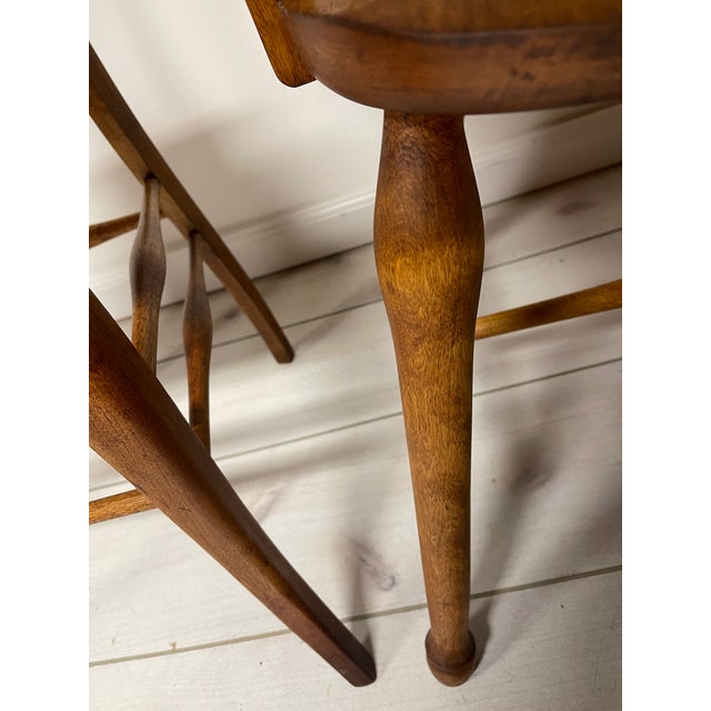 Late 19th Century Set of Two Antique Cherry Chairs For Sale - Image 9 of 10