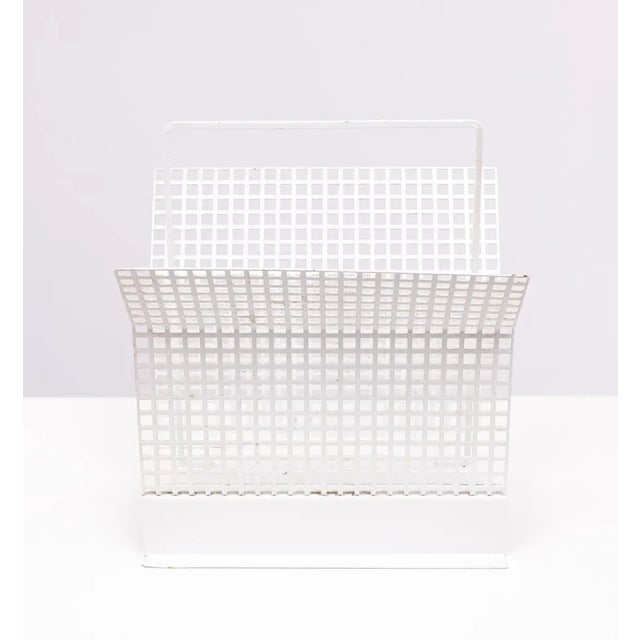 1960s Perforated Metal Newspaper Rack, France, 1965 For Sale - Image 5 of 8