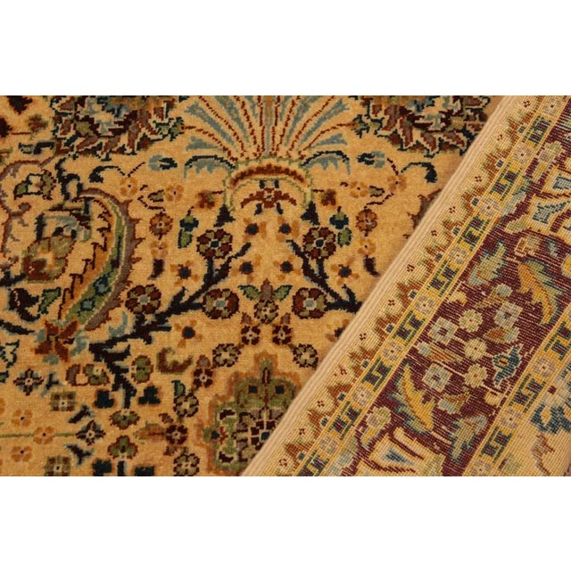 1980s Semi Vintage Tan/Red Turkish Hand-Knotted Rug -3'1 X 5'4 For Sale In New York - Image 6 of 8