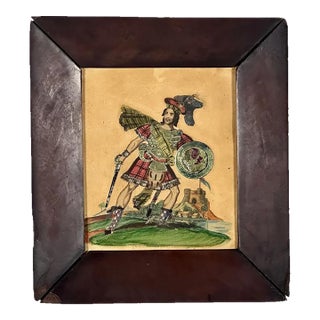 19th Century Theatrical Tinsel Print Mr. Macready as Rob Roy MacGregor For Sale