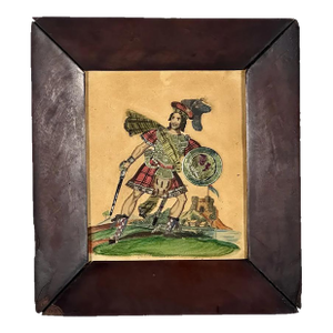 19th Century Theatrical Tinsel Print Mr. Macready as Rob Roy MacGregor